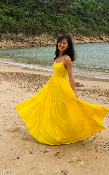 Lumley Lush Tiered Maxi Dress - Watercolor